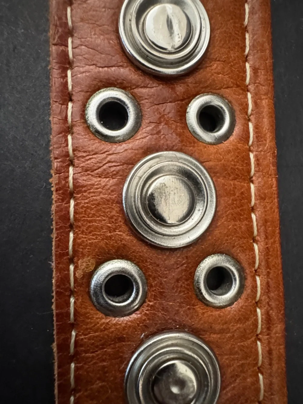 Chico’s Leather Studded Belt with Heart Buckle - Picture 14 of 16